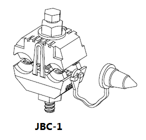High insulation threading clamp for overhead ABC cable harness with 2 galvanized shear bolts (JBC-3) Other product pictures
