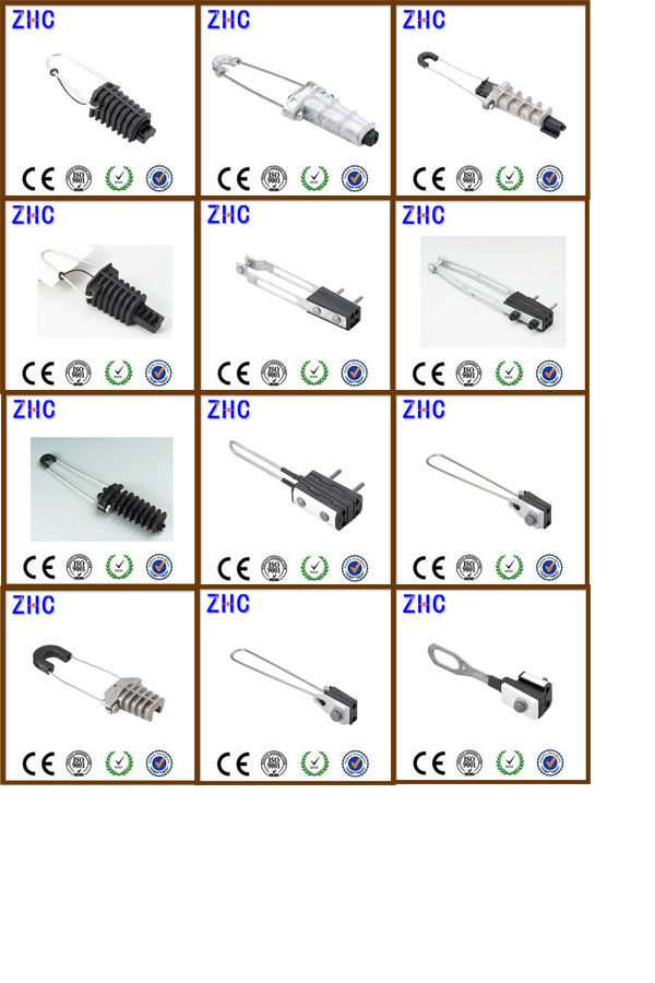 UV black 16mm2 overhead line 2 core ABC cable anchoring tension clamp Other product pictures