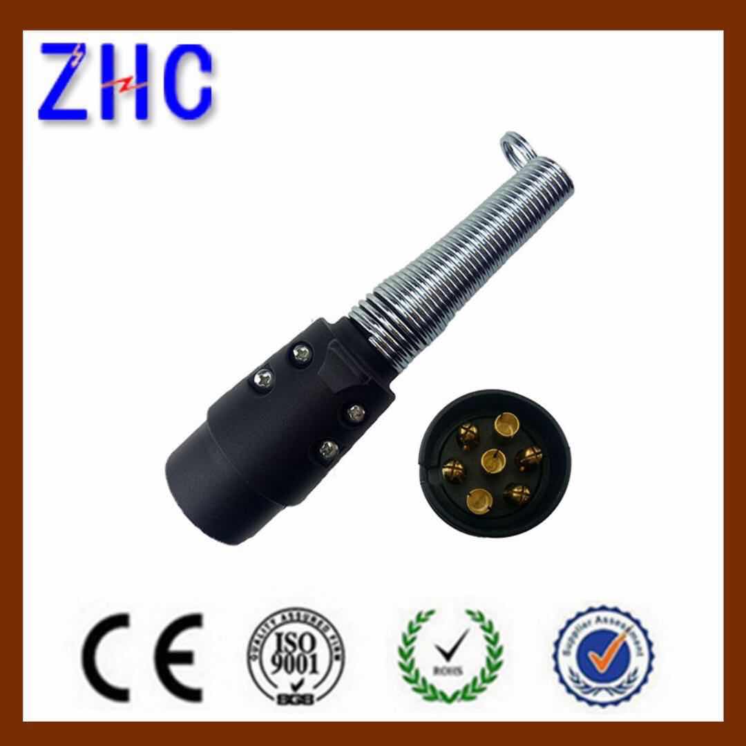 7 Pin Plastic Trailer Plug N Type Towing Connector With Spring For Car