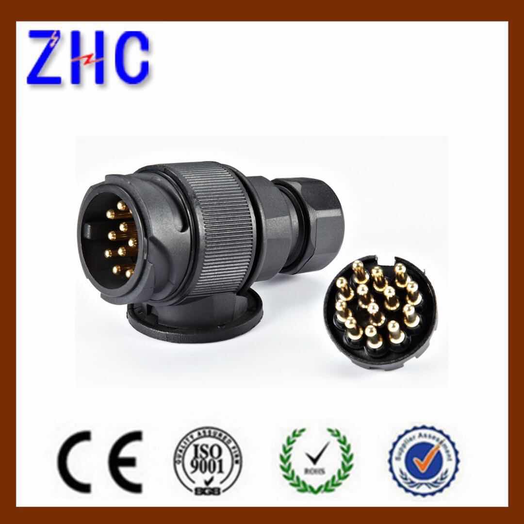 CE ROHS 12V 13Pin Semi Car Trailer Towing Connector Male Plug, China