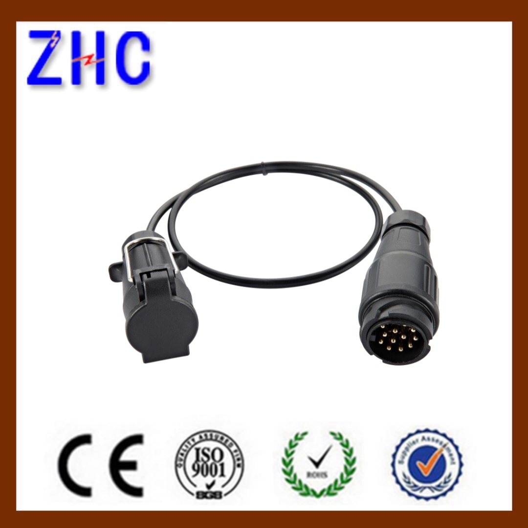 12V 13P Male & 7P Female Cable Extension Cord PVC RVV Cable Plastic
