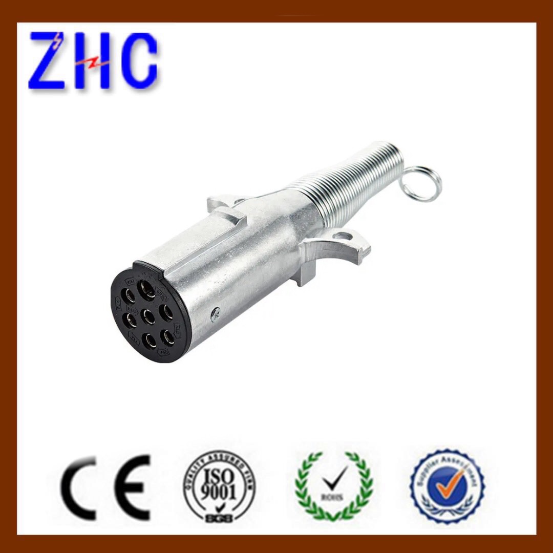 Screw Wired 7P 24V Alumium Body Auto Trailer Connector N Type With