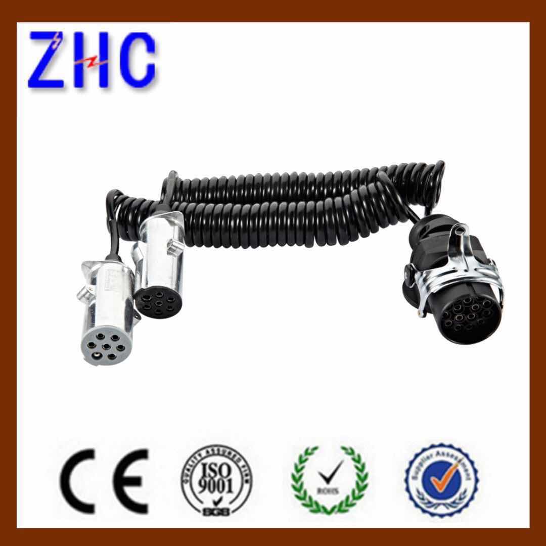 ISO 12098 24V 15P ABS/ESB Trailer Plug & 7P Aluminum plug Trailer Towing Connector With Spring