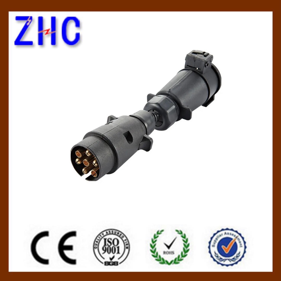 Australian Style Male 7P Round Plug to 5P Round Female socket 12V