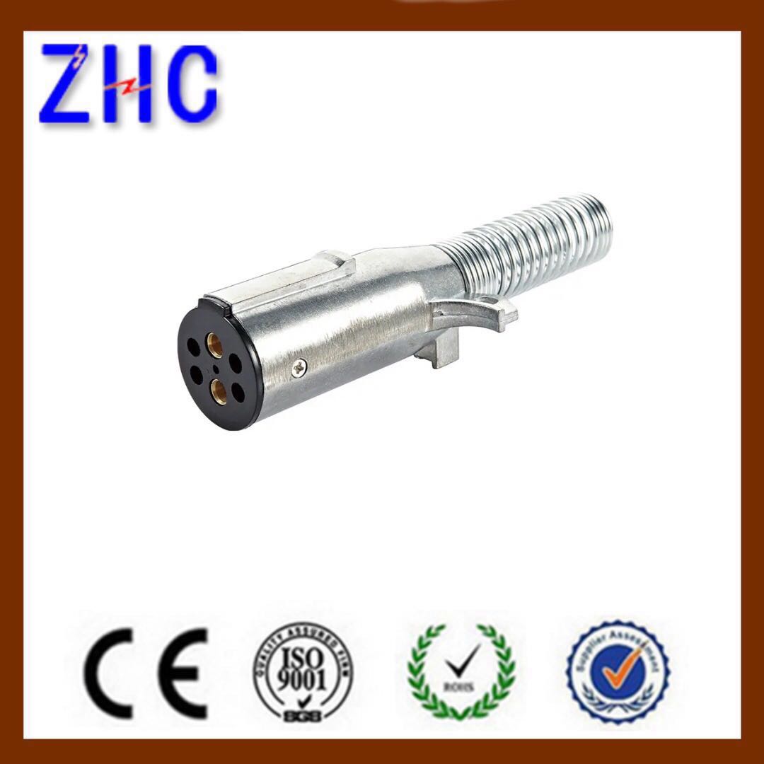 American Type 24V 2P Plug Zinc Spring Trailer Connector For Truck