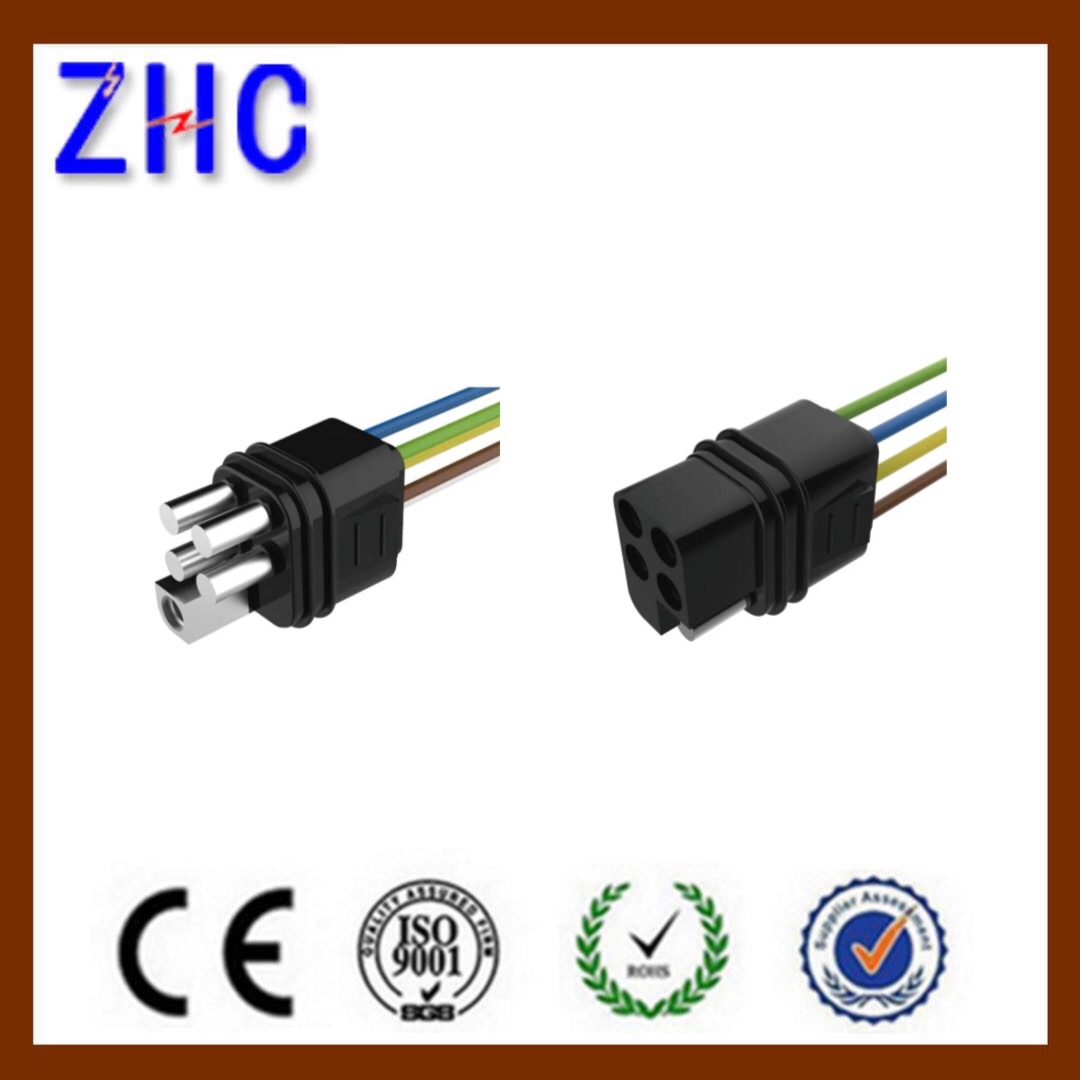 American Type Trailer Connector Power Cord 5 Ways Square Plug Socket with 18 AWG 36" Cable